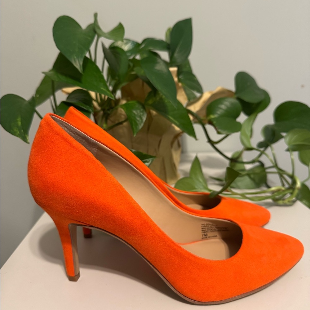 INC International Concepts Orange High Heeled Pumps